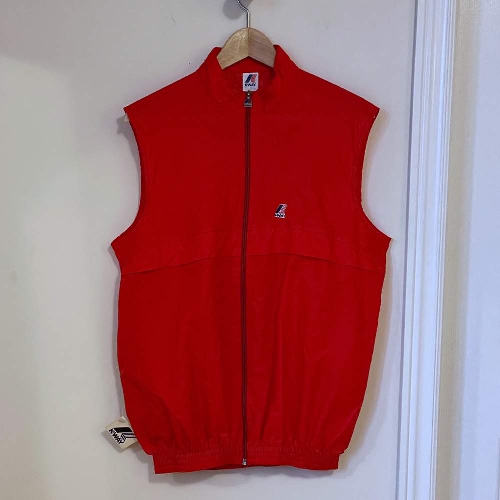 NWT deadstock K-WAY outer vest in red - Picture 2 of 13